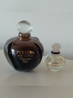 Vintage Christian Dior Poison Splash Esprit De Parfum Bundle Pure 1oz Mini 80s